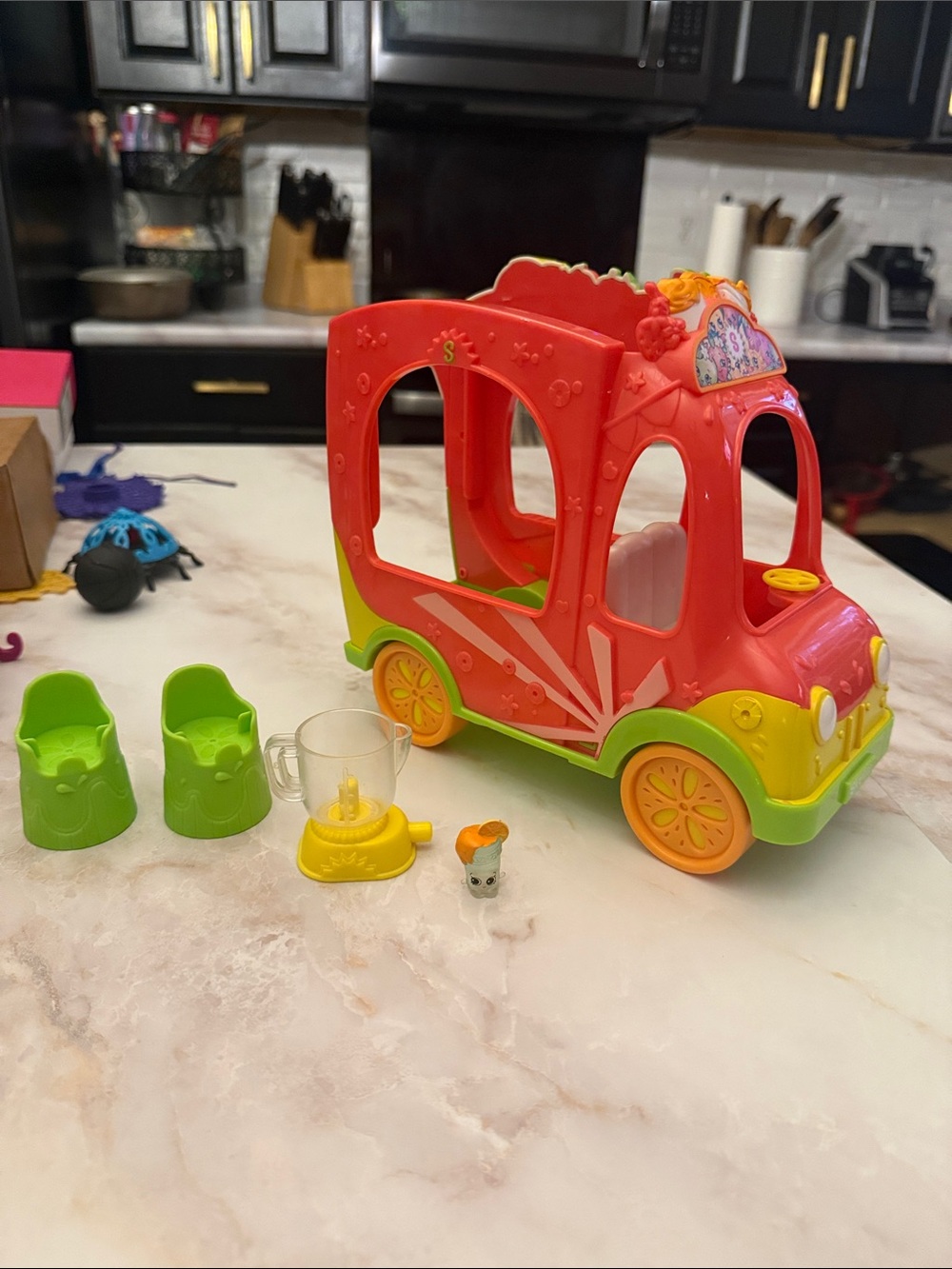 Shopkins Pink & Green Caravan Playset with Accessories